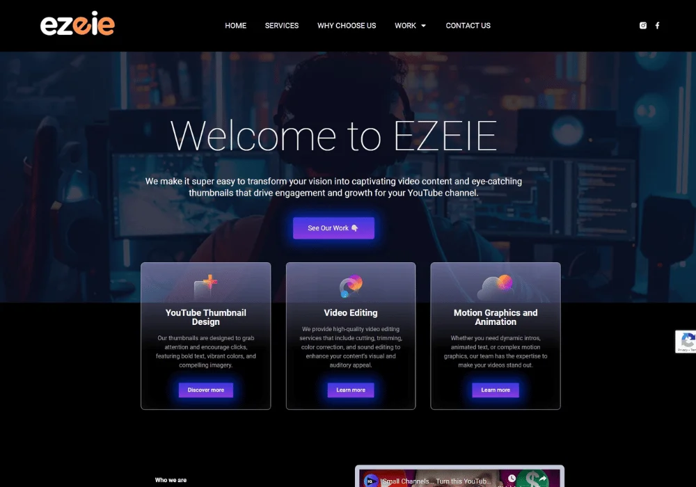 ezeie website preview